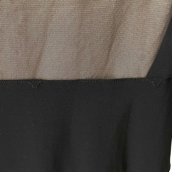 Joseph Ribkoff Sheer Black and Nude Dress - Picture 7 of 8